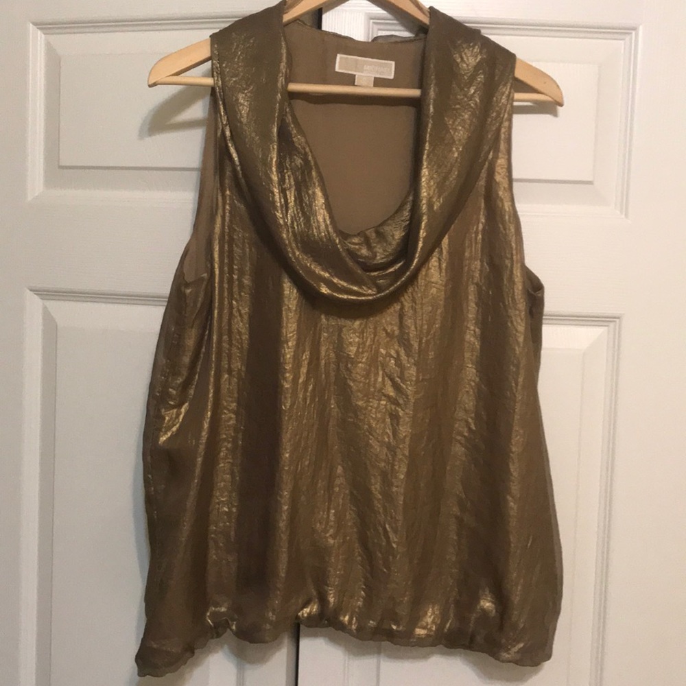Gold Michael Kors Sleeveless Top